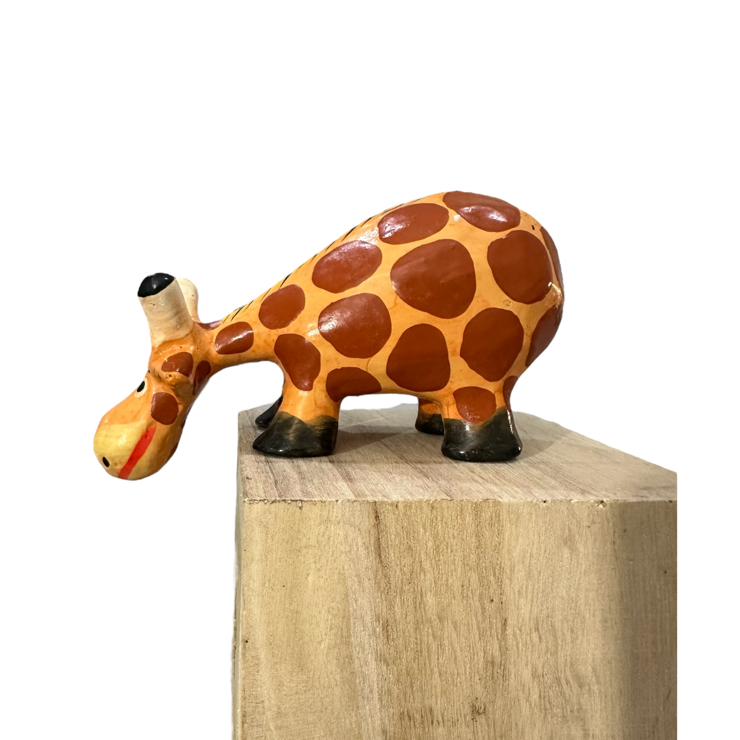 Wooden Giraffe Shelf Figurine Decoration