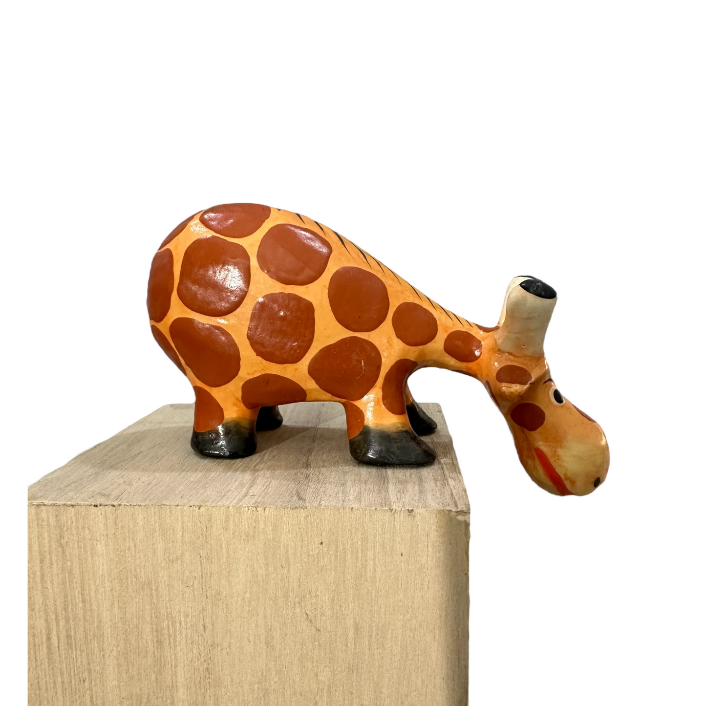 Wooden Giraffe Shelf Figurine Decoration