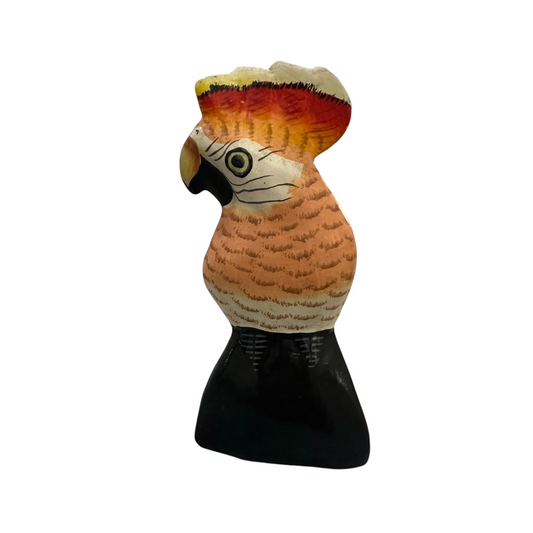 Wooden Parrot Decoration figurine (Orange)