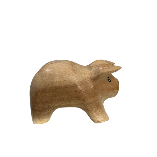 Wooden Pig Figurine Decoration