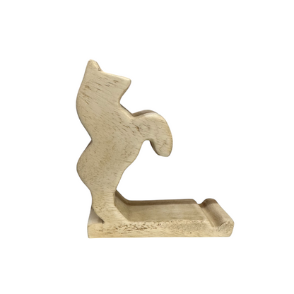 Wooden Standing Horse Phone Stand