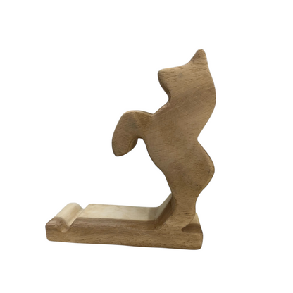 Wooden Standing Horse Phone Stand
