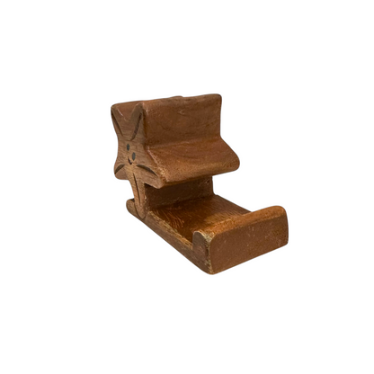 Wooden Starfish Phone Holder (Dark Oak)