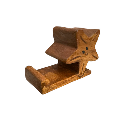Wooden Starfish Phone Holder (Dark Oak)