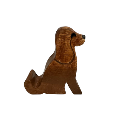 Wooden Beagle Phone Holder (Dark Oak)