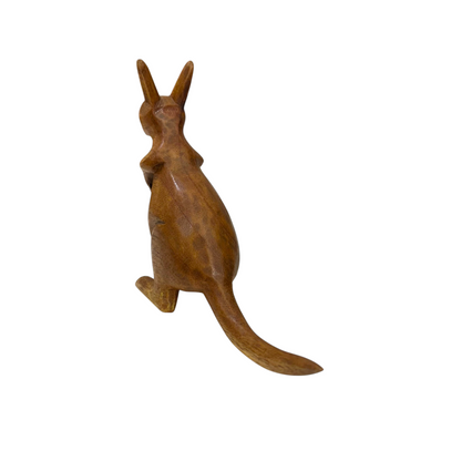 Wooden handmade Kangaroos and a baby figurine