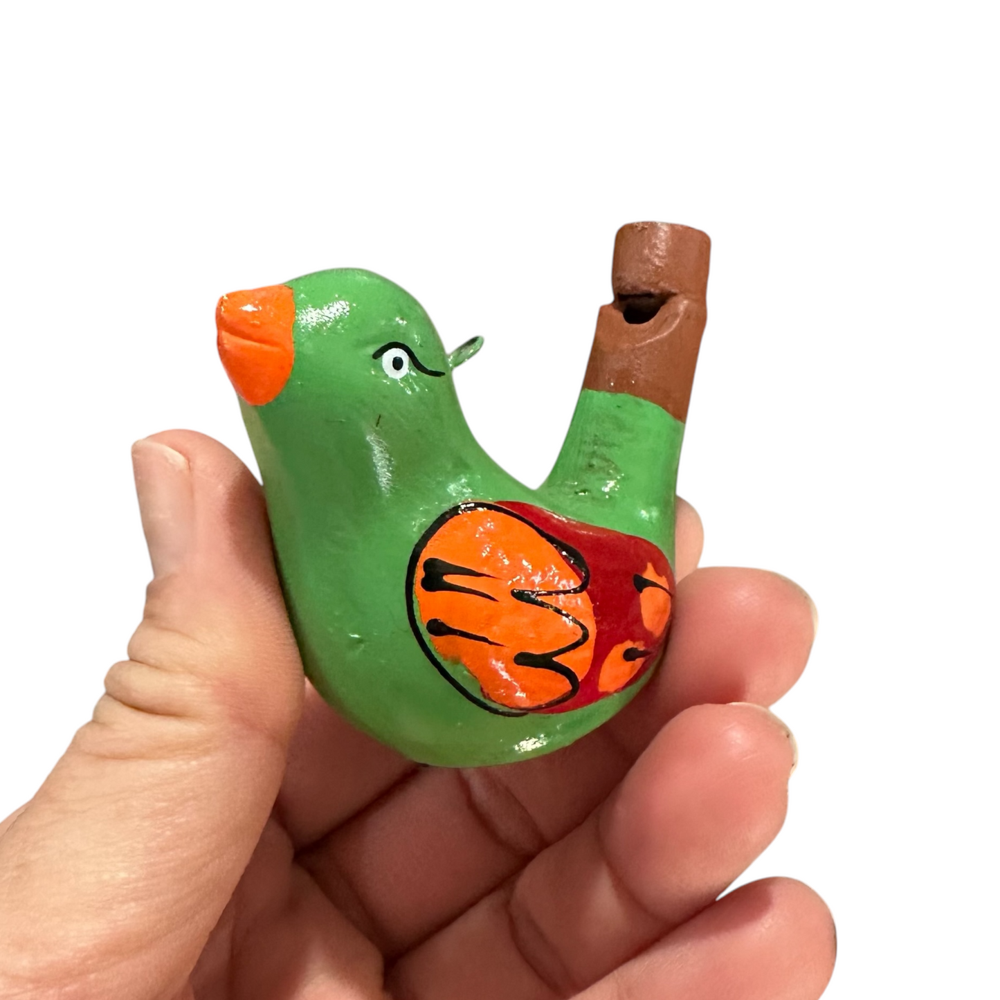 Clay Water Whistle Bird (light green)