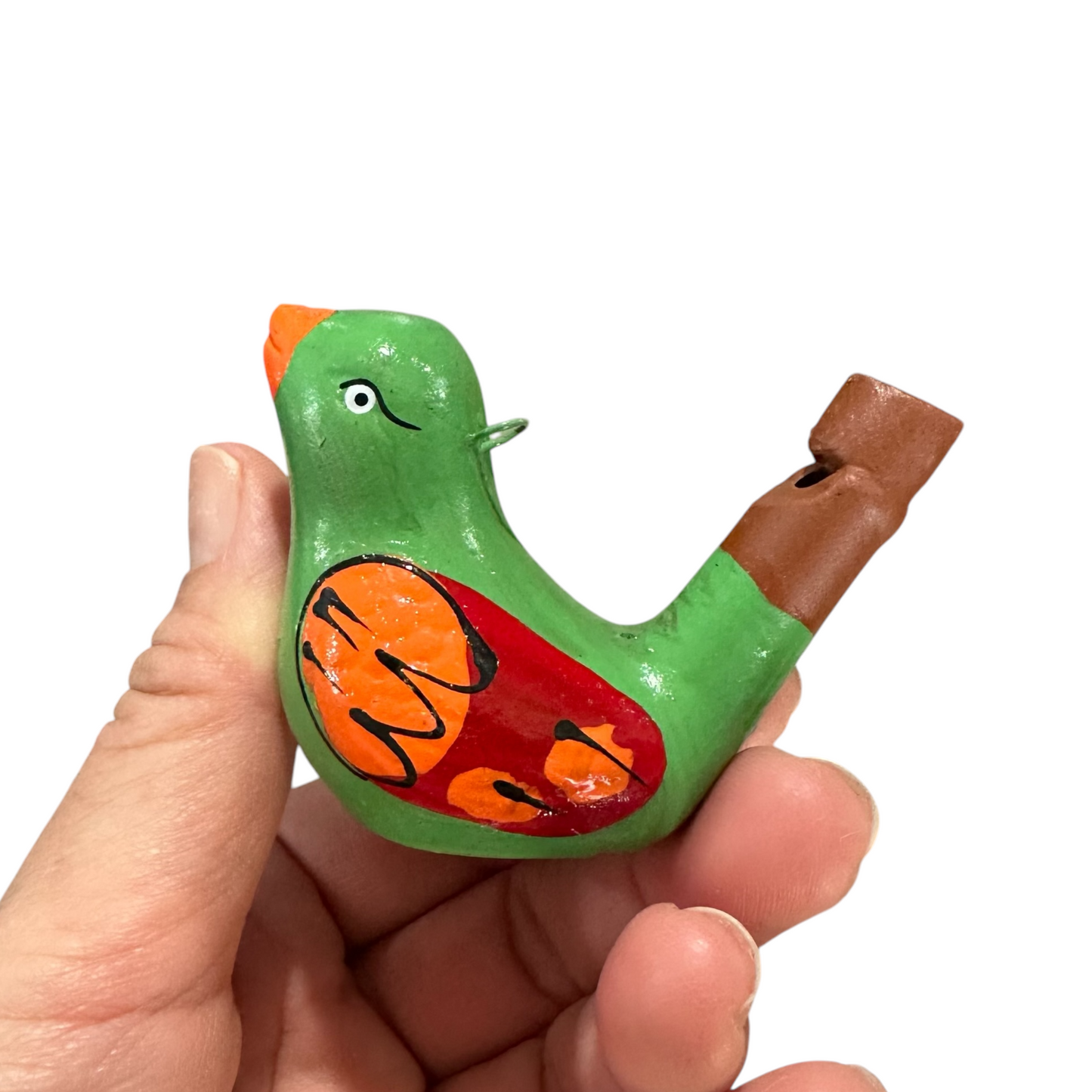 Clay Water Whistle Bird (light green)