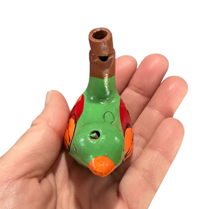 Clay Water Whistle Bird (light green)