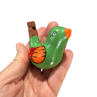 Clay Water Whistle Bird (light green)