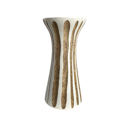 White Handcrafted Mango Wood Vase