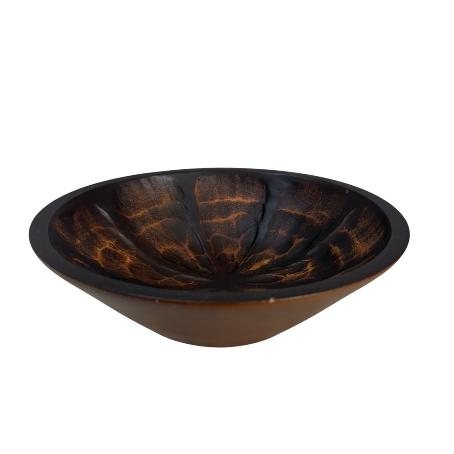 Emberwood Hand-Carved Decorative Bowl