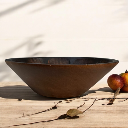 Emberwood Hand-Carved Decorative Bowl