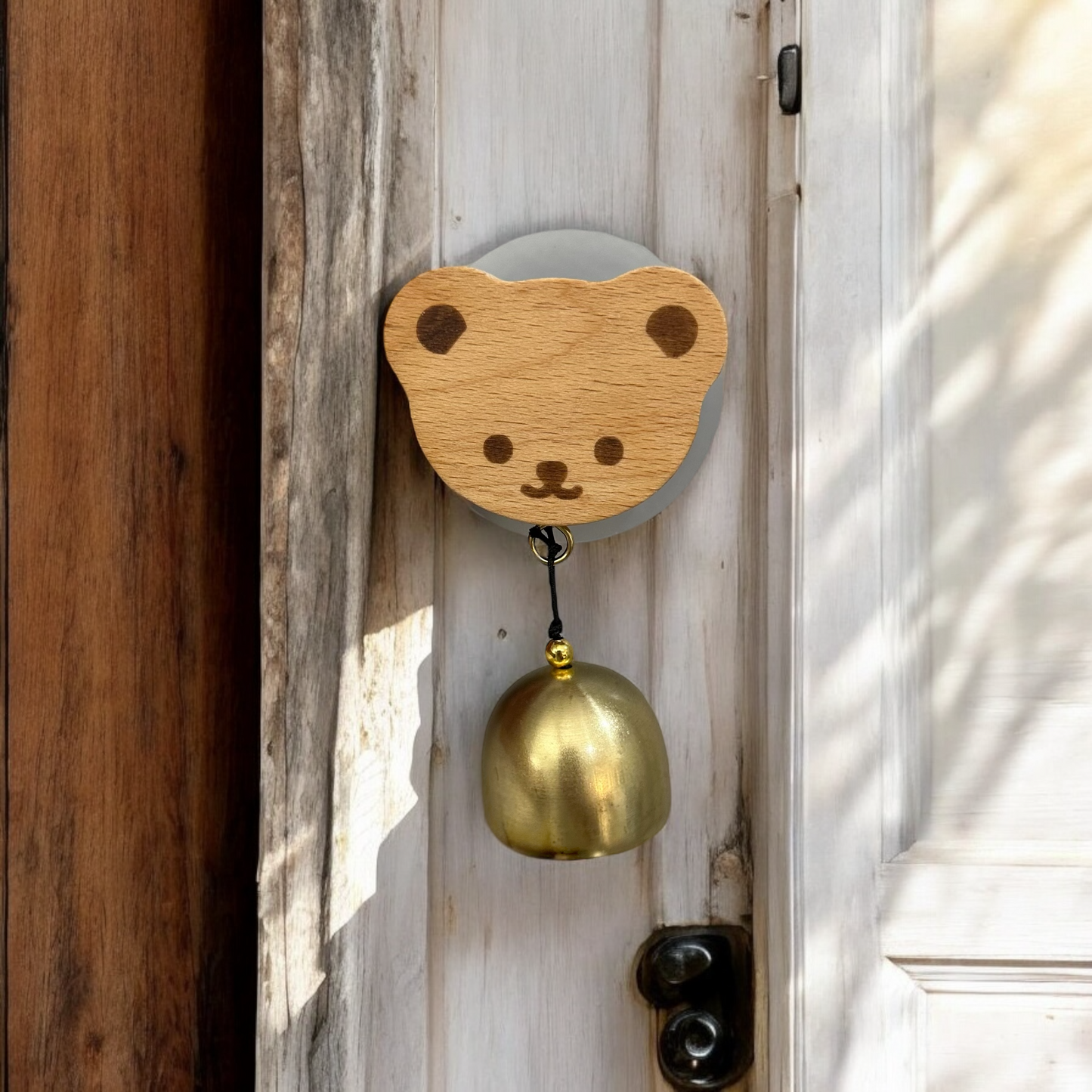 Bear Charm Wooden Doorbell