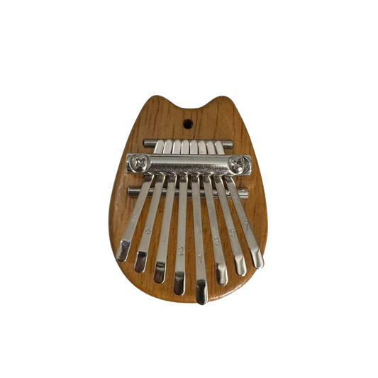 Cat-Shaped Wooden Kalimba – 7-Key Thumb Piano