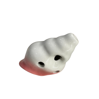 Handcrafted Pink Seashell Ceramic Ocarina – Musical Instrument