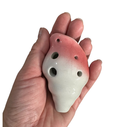 Handcrafted Pink Seashell Ceramic Ocarina – Musical Instrument