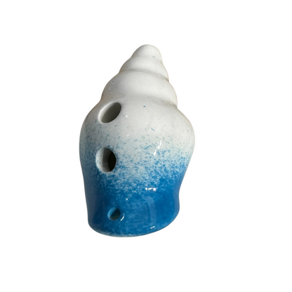 Handcrafted Sky Seashell Ceramic Ocarina – Musical Instrument