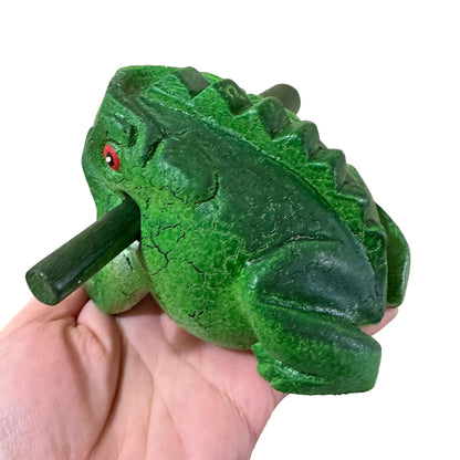 4" Large Green Tree Frog Musical Frog Percussion Instrument