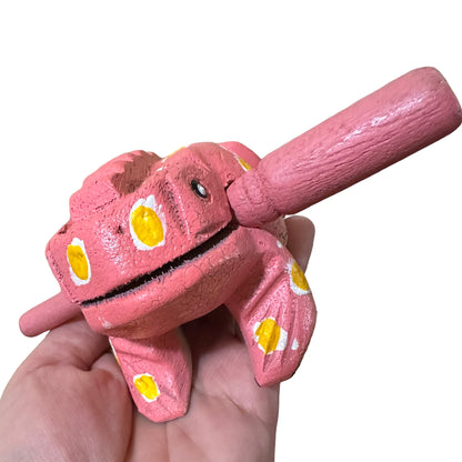 3" Medium Peach Musical Percussion Frog