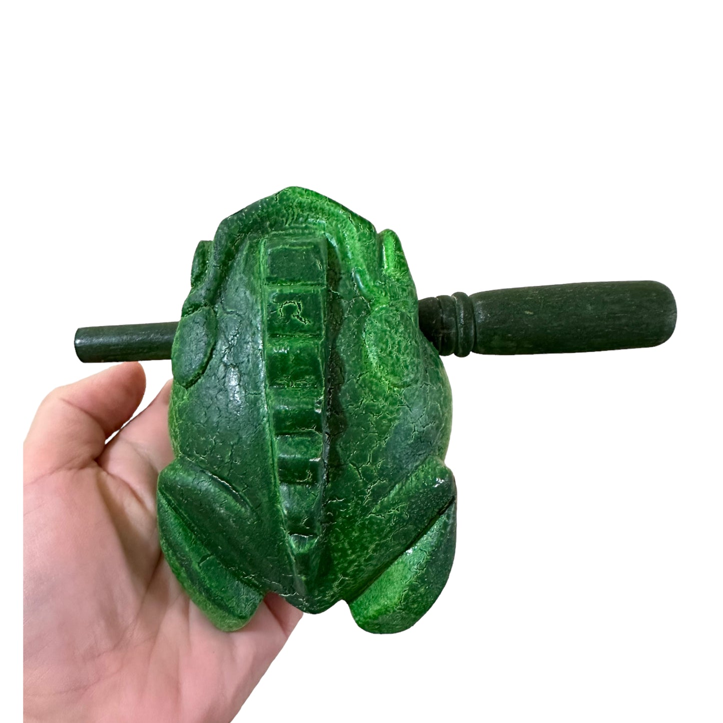4" Large Green Tree Frog Musical Frog Percussion Instrument