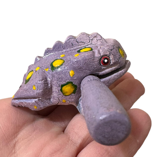 1.5" Extra Small Lavender Frog Musical Frog Percussion Instrument
