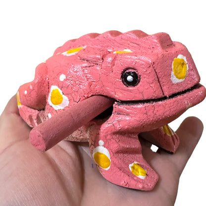 3" Medium Peach Musical Percussion Frog