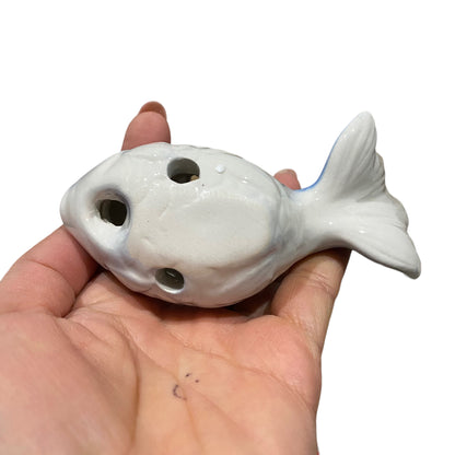 Ceramic Goldfish Ocarina Ocean blue