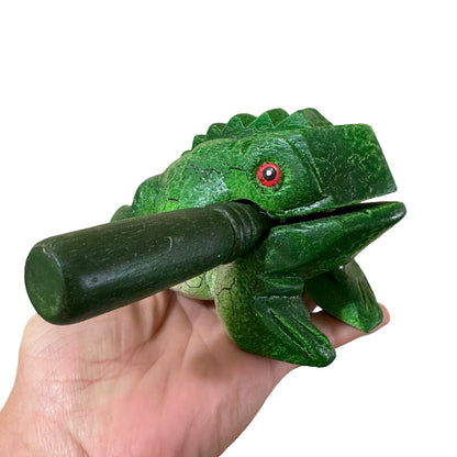 4" Large Green Tree Frog Musical Frog Percussion Instrument