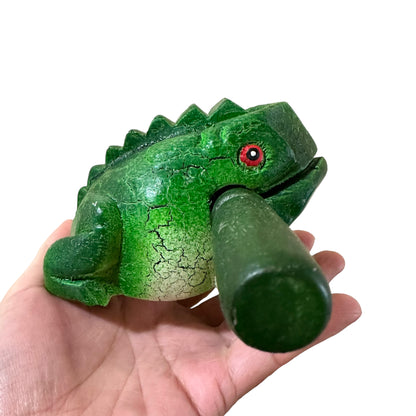 4" Large Green Tree Frog Musical Frog Percussion Instrument