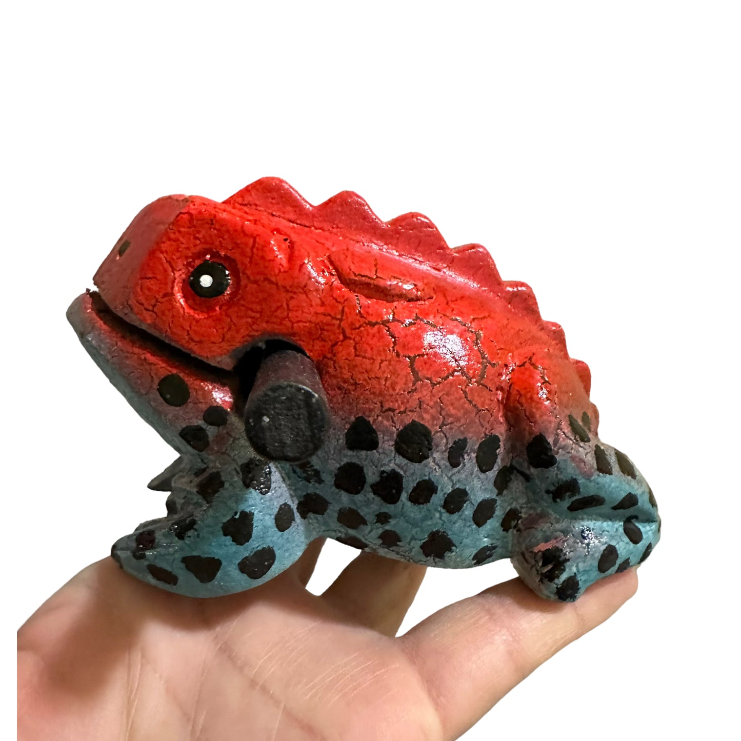 4" Large Red Dart Frog Musical Frog Percussion Instrument