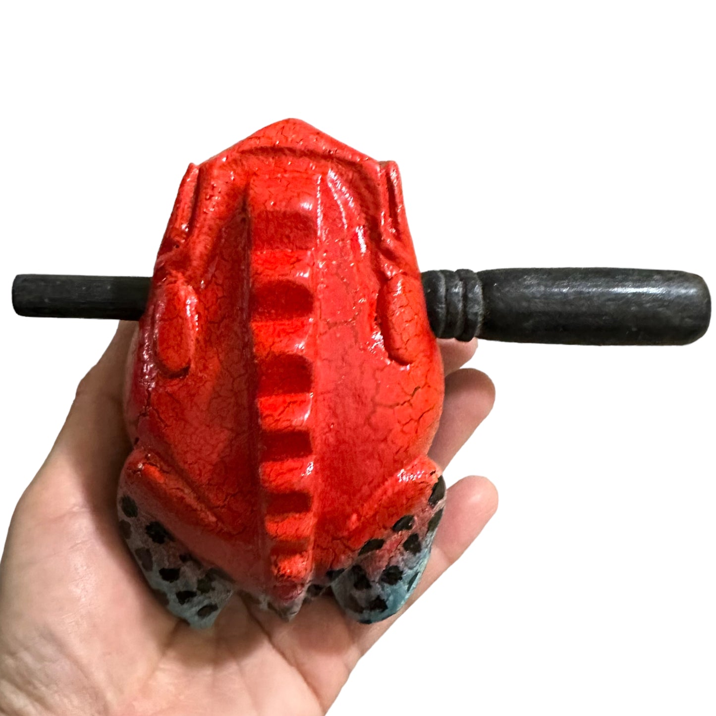4" Large Red Dart Frog Musical Frog Percussion Instrument