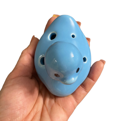 Ceramic Duck Ocarina Blue