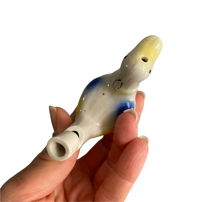 Ceramic Water Whistle Wind Instrument Duck