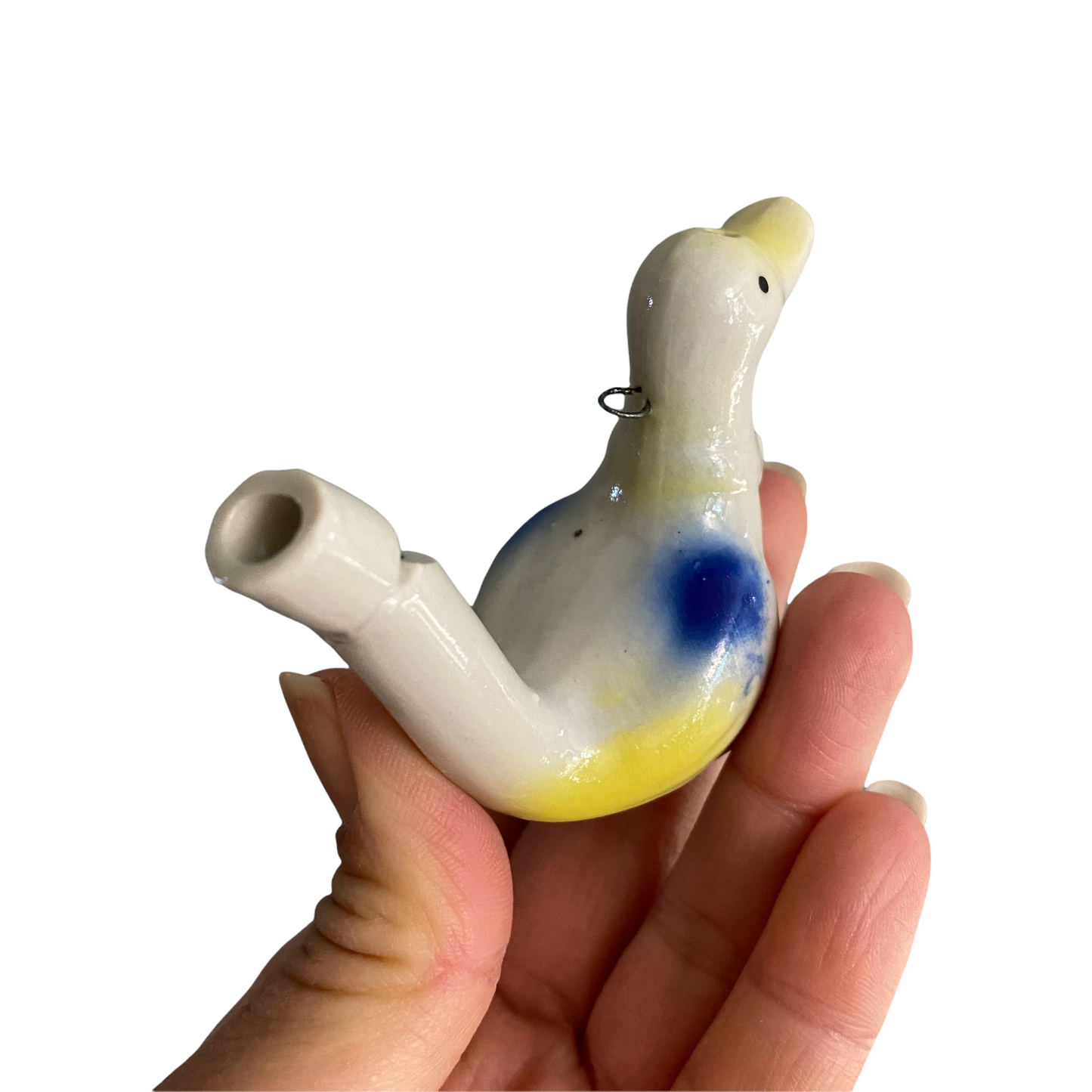 Ceramic Water Whistle Wind Instrument Duck