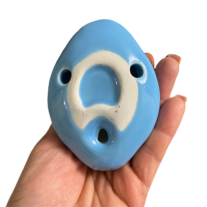 Ceramic Duck Ocarina Blue