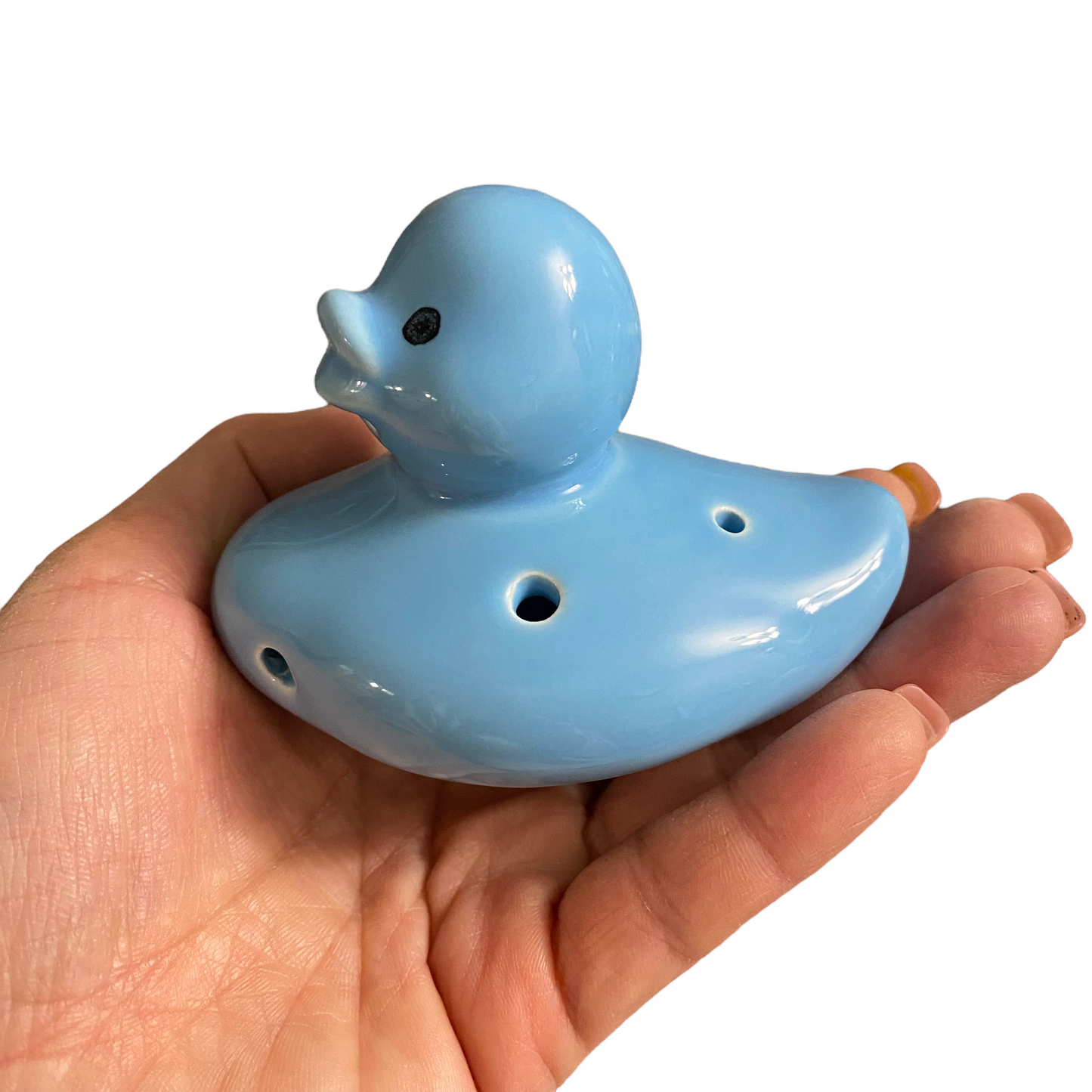 Ceramic Duck Ocarina Blue