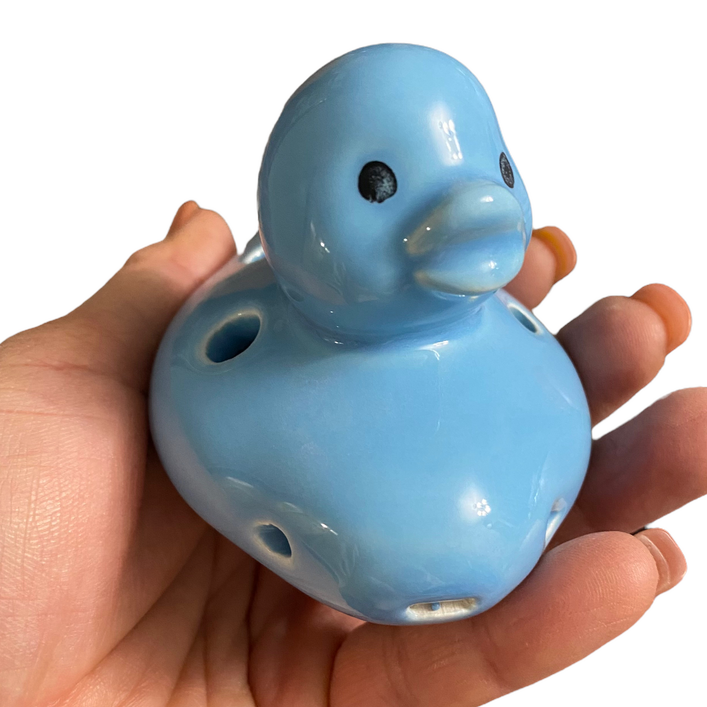 Ceramic Duck Ocarina Blue