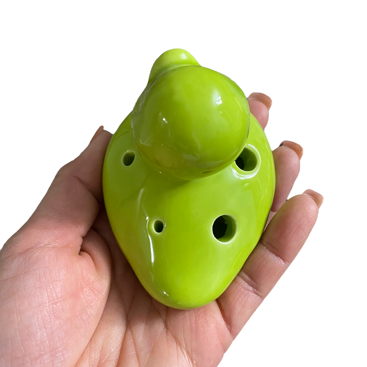 Ceramic Duck Ocarina Green