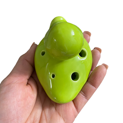 Ceramic Duck Ocarina Green