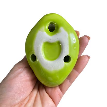 Ceramic Duck Ocarina Green