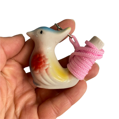 Ceramic Water Whistle Wind Instrument Bird (Crest)