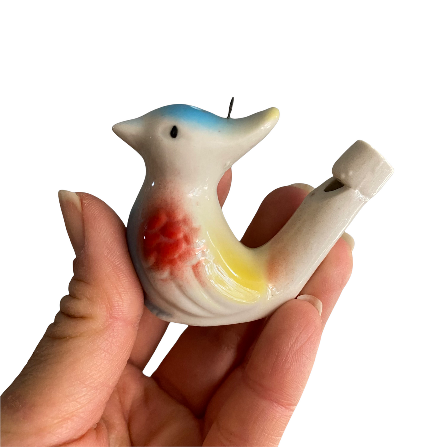 Ceramic Water Whistle Wind Instrument Bird (Crest)