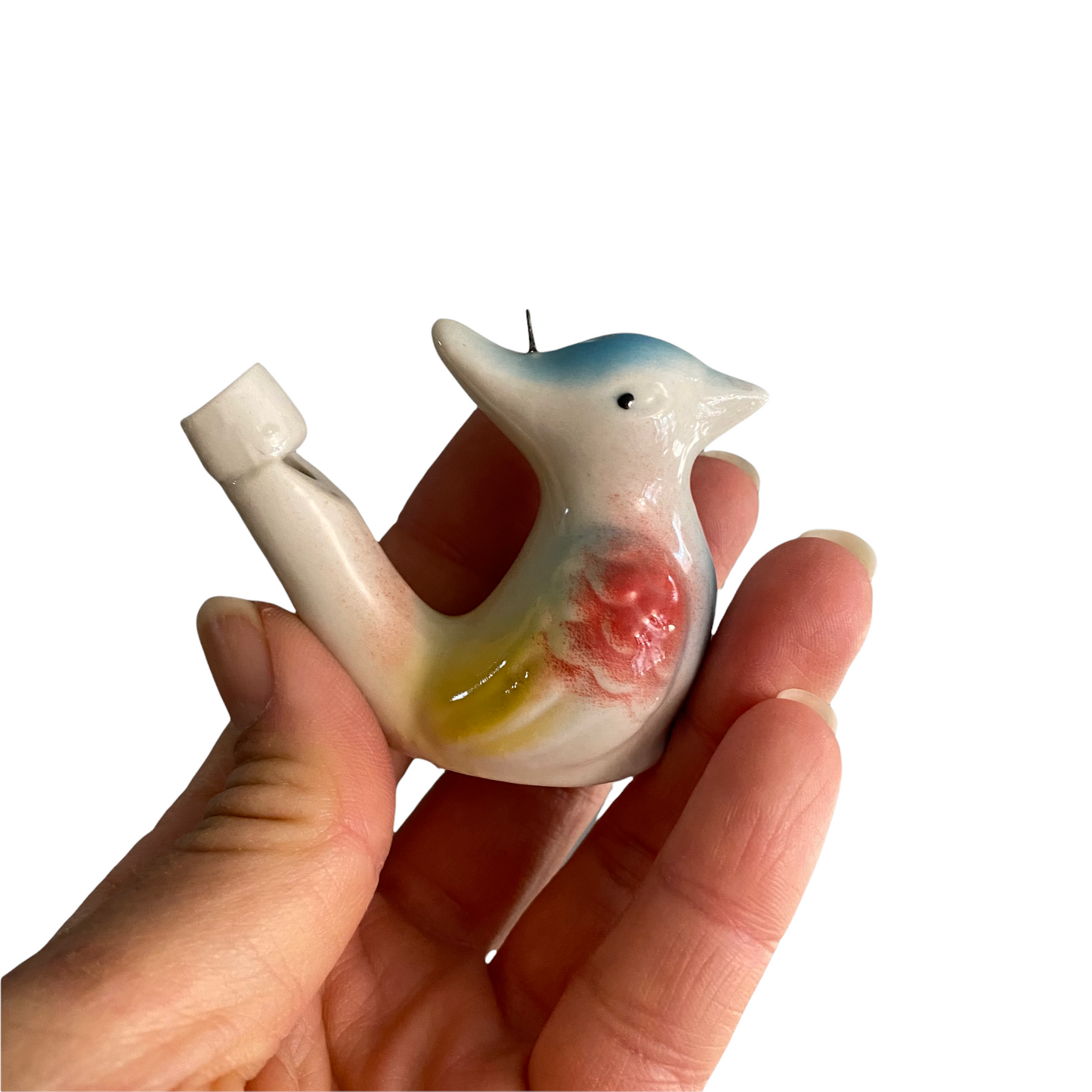 Ceramic Water Whistle Wind Instrument Bird (Crest)