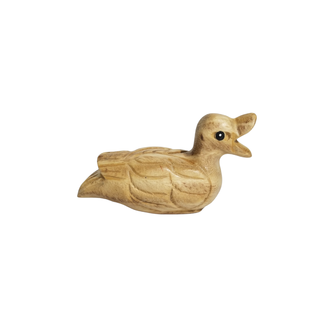 Wooden Musical Whistle Duck Noise Maker Percussion Figurine