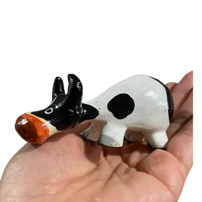 Wooden Cow Shelf Figurine Decoration
