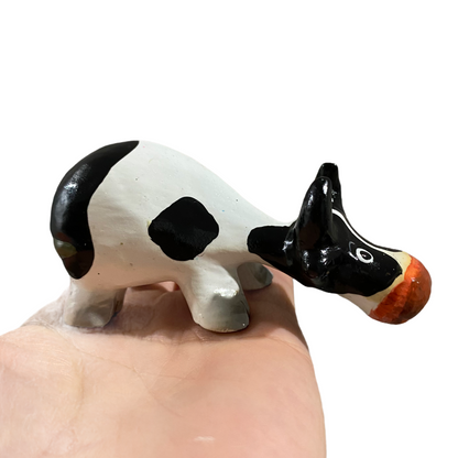 Wooden Cow Shelf Figurine Decoration
