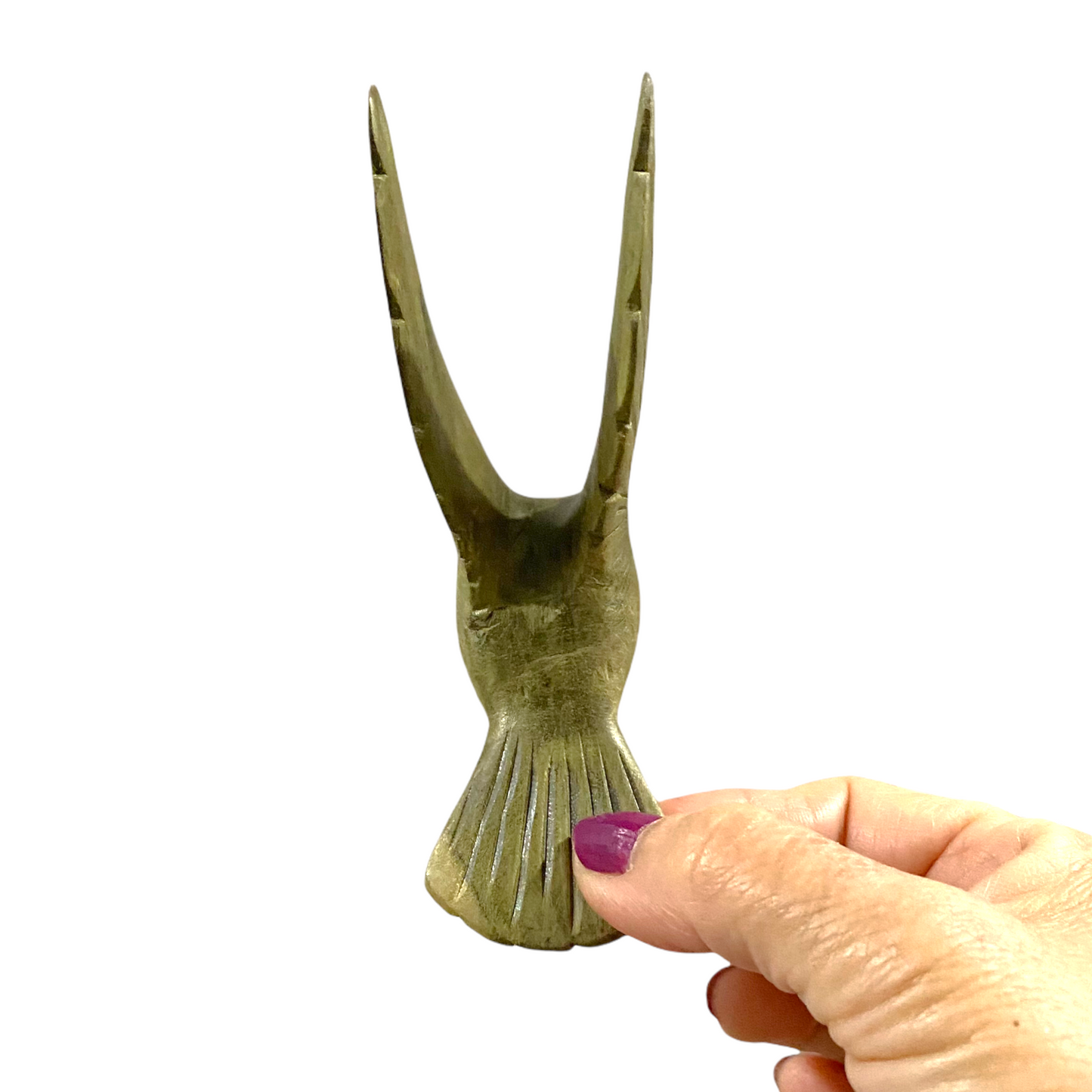 Green Wood Hummingbird Figurine Decoration