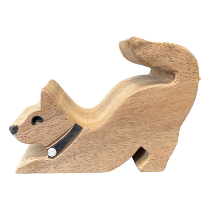 Wooden Cat Phone Holder