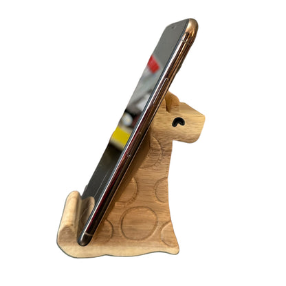 Wooden Giraffe Phone Holder